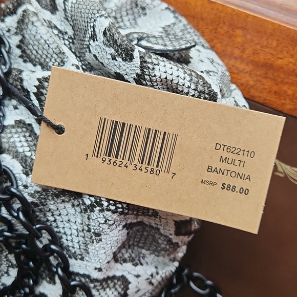 NWT ❗️ Stwve Madden Bantonia snake faux leather puffer Crossbody bag with metal - Picture 7 of 16